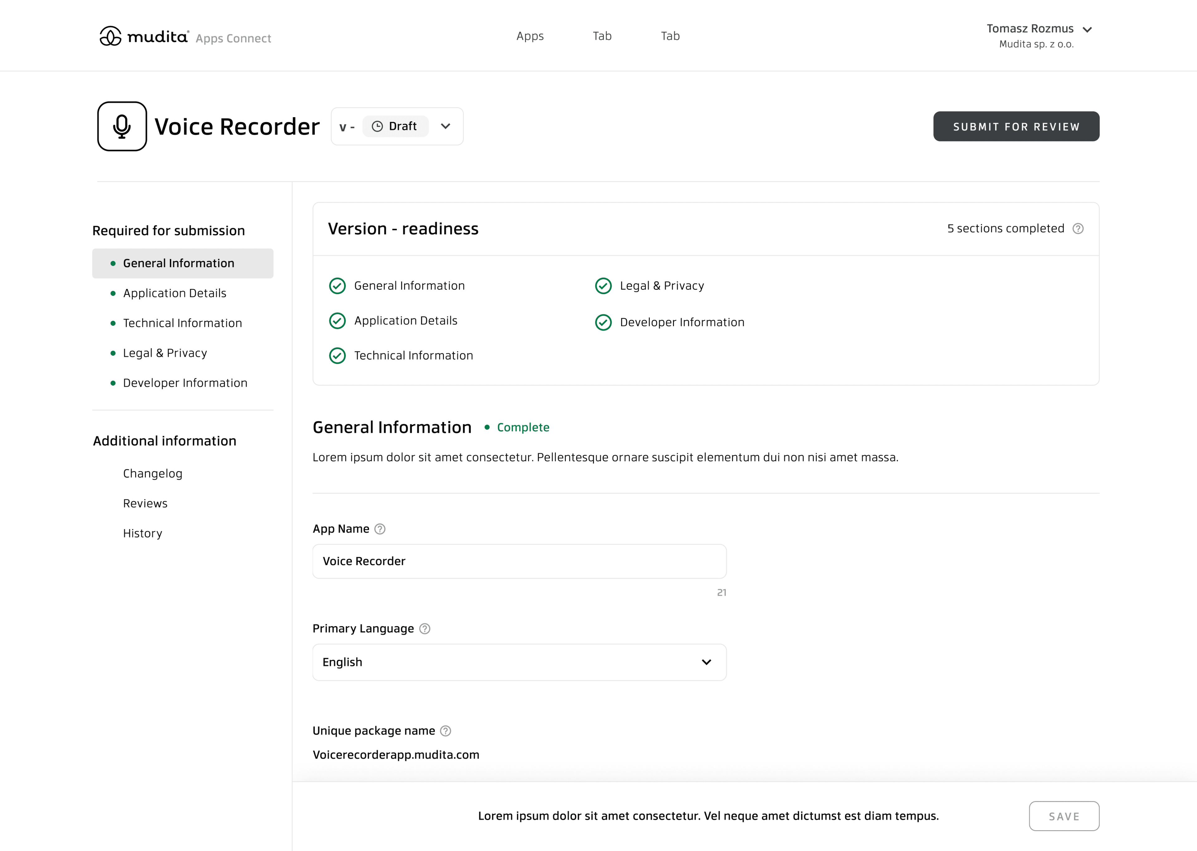 Submit for review